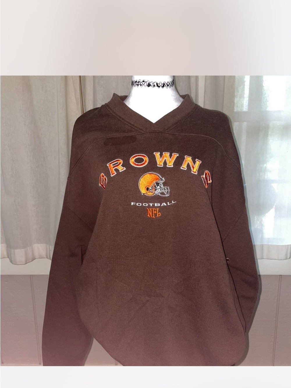 NFL Brown T‑Shirt with Red NFL Tag